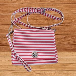 - C BRAND FAUX LEATHER SMALL CROSSBODY BAG